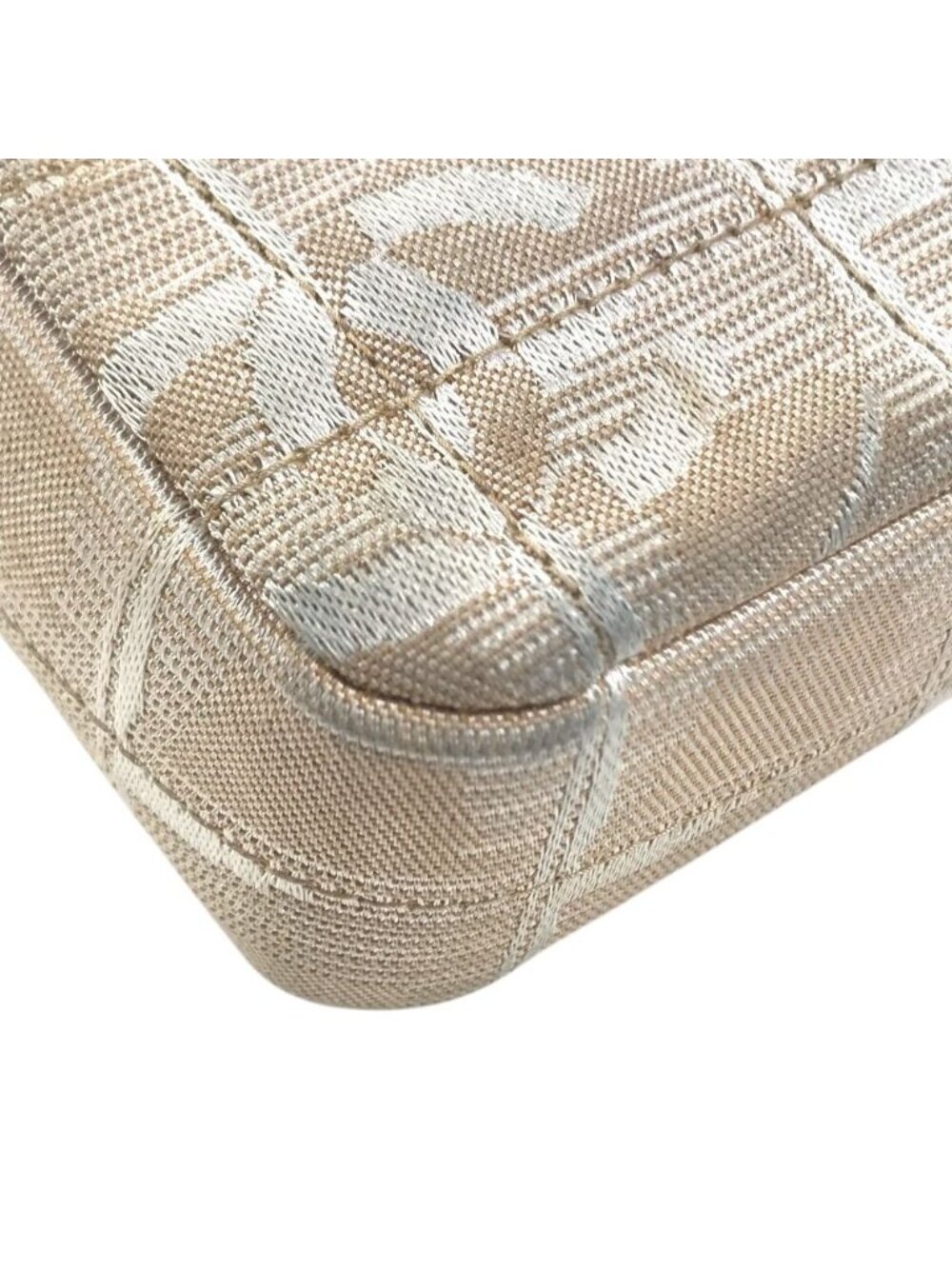 Chanel Shoulder Bag CC Logo Nylon Beige - Picture 5 of 9